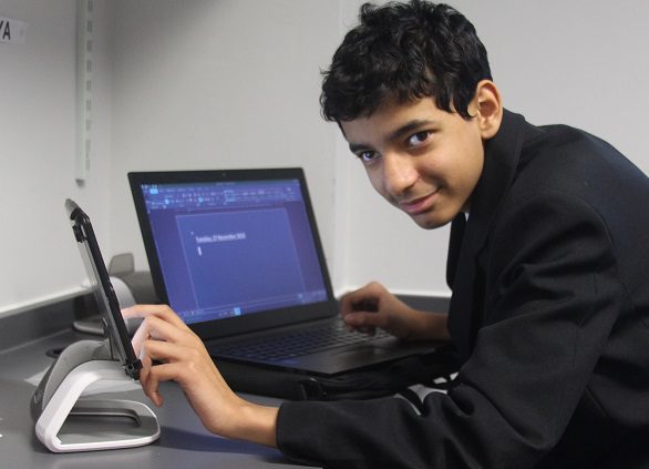 Plantsbrook School is using pioneering technology to help visually impaired pupils meet their full potential and learn alongside their fellow students.