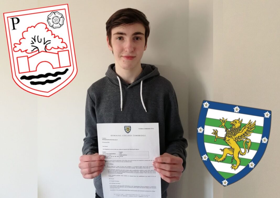 Plantsbrook student Dan Walton has been offered a place at Downing College, Cambridge.