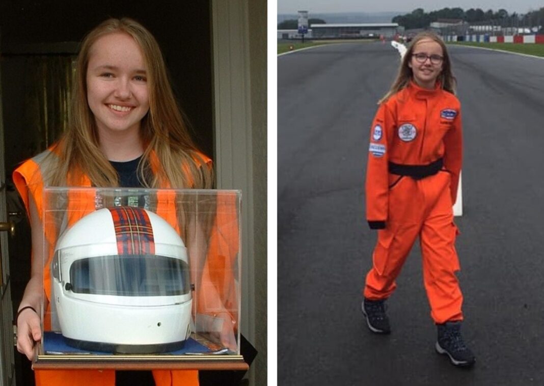 Charlotte Edwards, 11, is a keen member of the Motorsport Marshals Club’s cadets