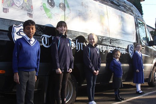 The Runners up in the contest saw their designs placed along the side of the school’s new minibus.