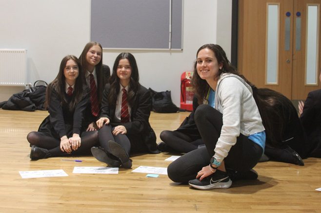 The workshop aimed to use exercise and movement as a self-care tool.