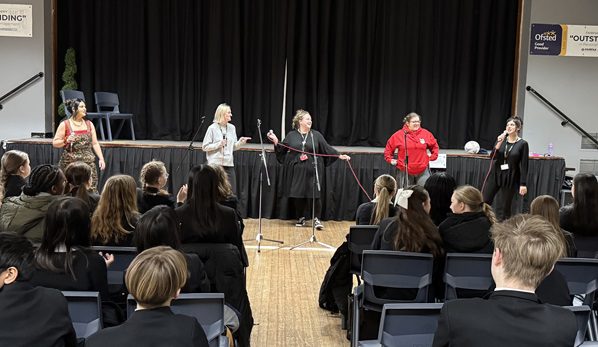 Fairfax Charity Week 2025: Haleema Ahmed, Nicola Spurrier Holly Williams, Molly Dyer  and Syrah Ahmed-Lockley perform‘Wannabe’. 