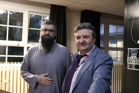 Erdington Academy holds Iftar: Head of Year Yasser Khan with Principal Simon Mallett.