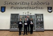 English teacher ‘proud as punch’ as students win FMAT writing competition Students from Fairfax Academy who were awarded a prize in the FMAT writing competition.